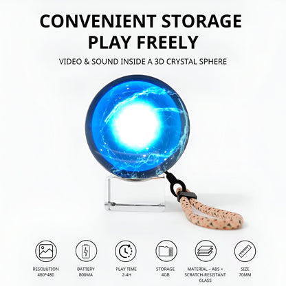 Bola de cristal con vídeo personalizado